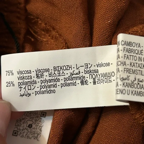 Zara Women's Terracotta Wide Leg Pants - Picture 5 of 8